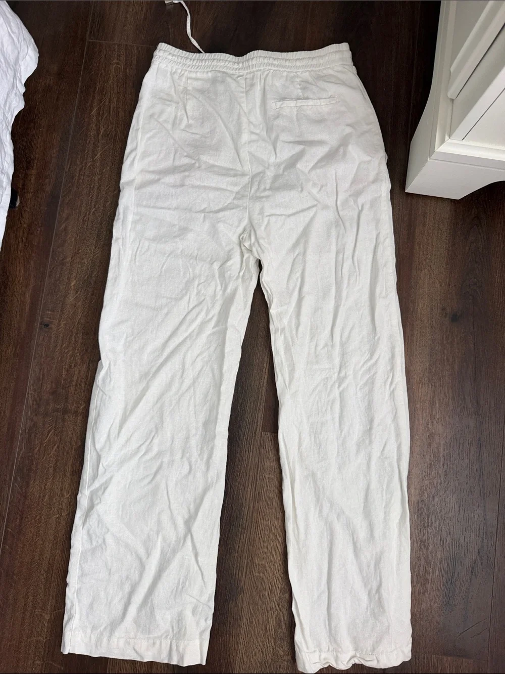Zara White Linen Pants